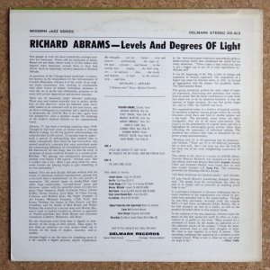 画像2: Richard Abrams - Levels & Degrees Of Light