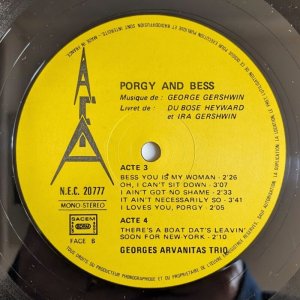 画像4: Georges Arvanitas Trio - Porgy & Bess