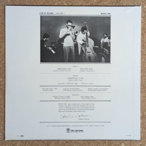 画像2: Music Inc. - Live At Slugs' Volume 1