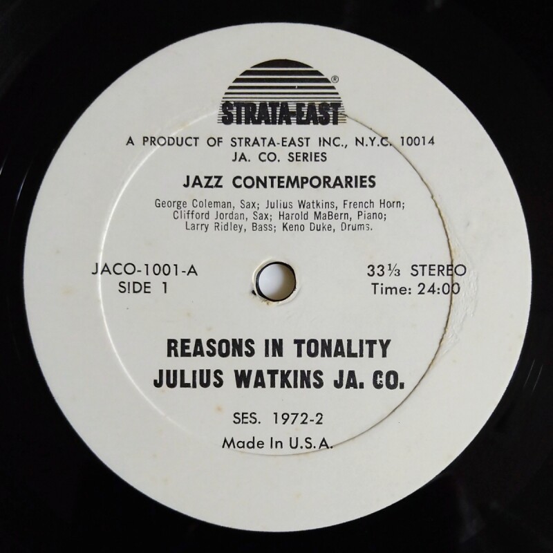 Jazz Contemporaries - Reasons In Tonality - UNIVERSOUNDS