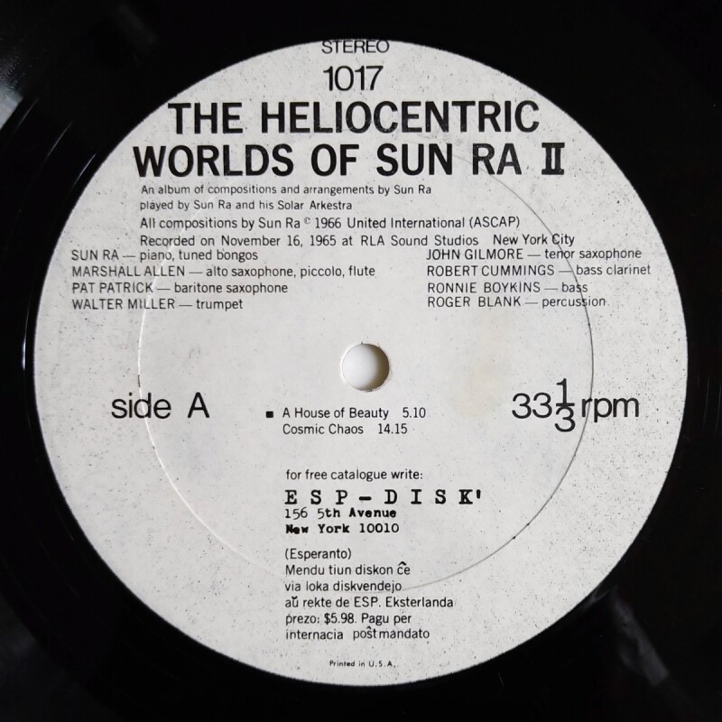Sun Ra - The Heliocentric Worlds Of Sun Ra Volume 2 - UNIVERSOUNDS